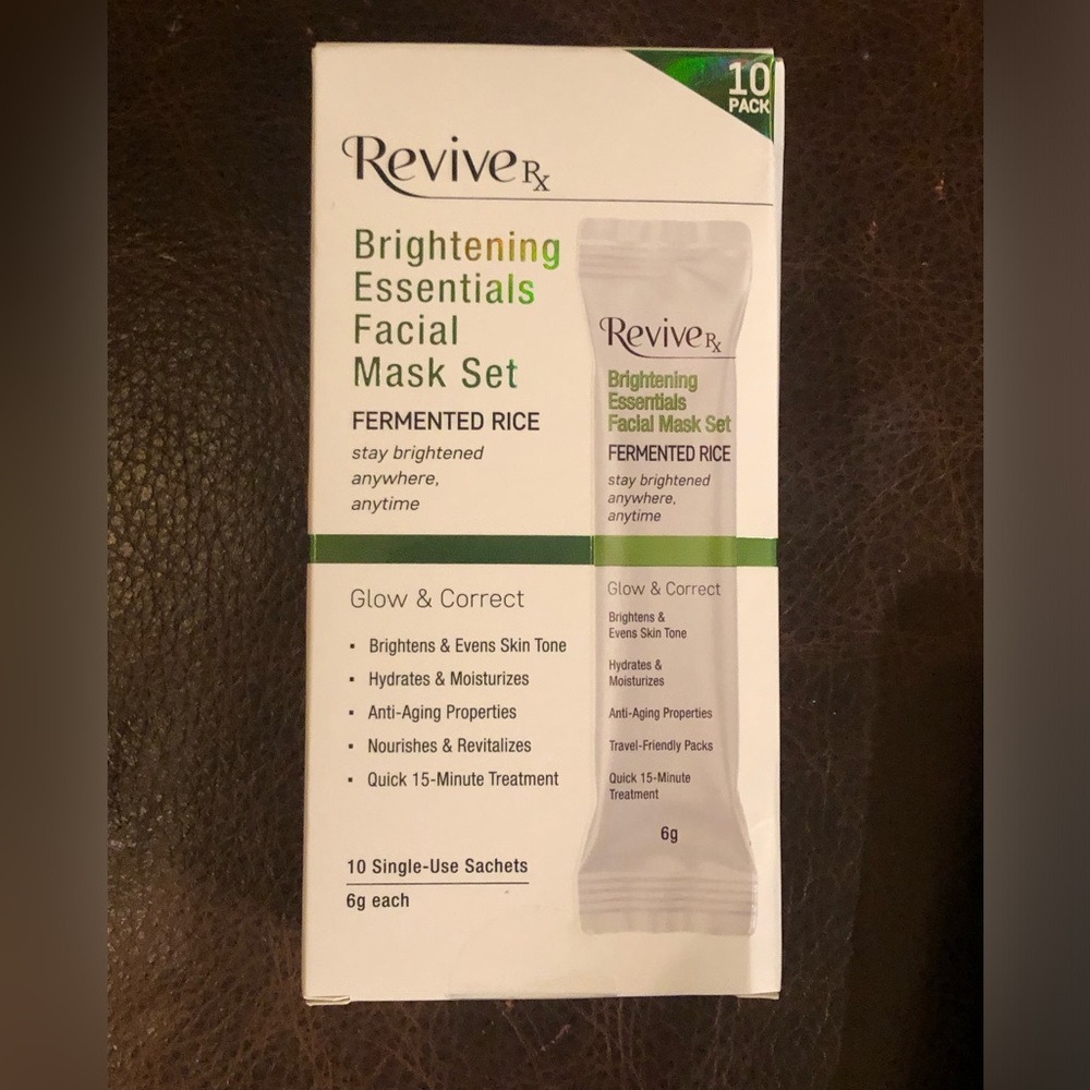 Revive Rx Brightening Essentials Facial Mask Set – 10 Pack